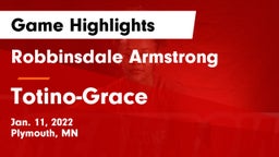 Robbinsdale Armstrong  vs Totino-Grace  Game Highlights - Jan. 11, 2022