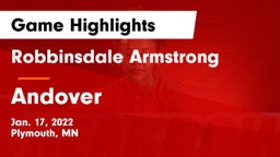 Robbinsdale Armstrong  vs Andover  Game Highlights - Jan. 17, 2022