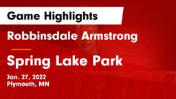 Robbinsdale Armstrong  vs Spring Lake Park  Game Highlights - Jan. 27, 2022
