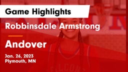 Robbinsdale Armstrong  vs Andover  Game Highlights - Jan. 26, 2023