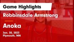 Robbinsdale Armstrong  vs Anoka  Game Highlights - Jan. 30, 2023