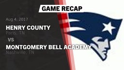 Recap: Henry County  vs. Montgomery Bell Academy 2017
