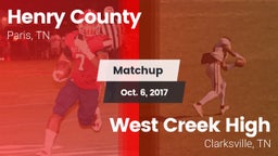 Matchup: Henry County High vs. West Creek High 2017