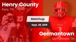 Matchup: Henry County High vs. Germantown  2018