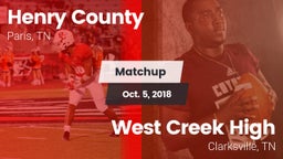 Matchup: Henry County High vs. West Creek High 2018