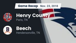 Recap: Henry County  vs. Beech  2018