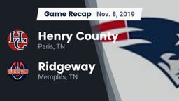 Recap: Henry County  vs. Ridgeway  2019