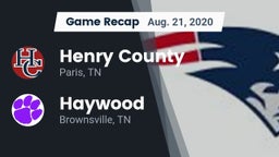Recap: Henry County  vs. Haywood  2020