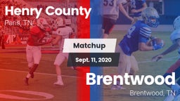 Matchup: Henry County High vs. Brentwood  2020
