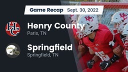 Recap: Henry County  vs. Springfield  2022