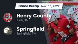 Recap: Henry County  vs. Springfield  2022