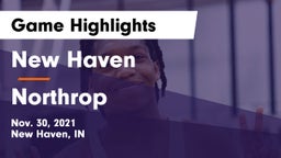 New Haven  vs Northrop  Game Highlights - Nov. 30, 2021