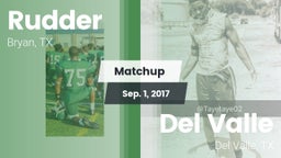 Matchup: Rudder  vs. Del Valle  2017