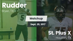 Matchup: Rudder  vs. St. Pius X  2017