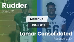 Matchup: Rudder  vs. Lamar Consolidated  2019