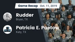 Recap: Rudder  vs. Patricia E. Paetow  2019