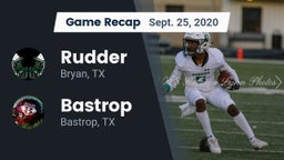 Recap: Rudder  vs. Bastrop  2020