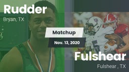 Matchup: Rudder  vs. Fulshear  2020