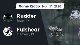 Recap: Rudder  vs. Fulshear  2020