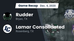 Recap: Rudder  vs. Lamar Consolidated  2020
