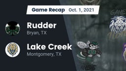 Recap: Rudder  vs. Lake Creek  2021