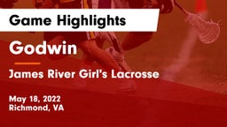 Godwin  vs James River Girl's Lacrosse Game Highlights - May 18, 2022