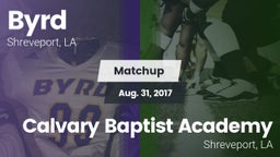 Matchup: Byrd  vs. Calvary Baptist Academy  2017