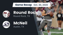 Recap: Round Rock  vs. McNeil  2020