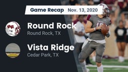 Recap: Round Rock  vs. Vista Ridge  2020