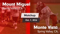 Matchup: Mount Miguel High vs. Monte Vista  2016