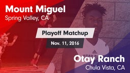 Matchup: Mount Miguel High vs. Otay Ranch  2016