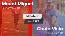 Matchup: Mount Miguel High vs. Chula Vista  2017