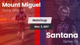 Matchup: Mount Miguel High vs. Santana  2017