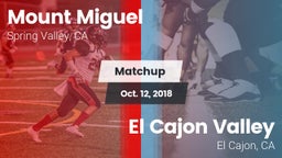 Matchup: Mount Miguel High vs. El Cajon Valley  2018