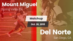 Matchup: Mount Miguel High vs. Del Norte  2018