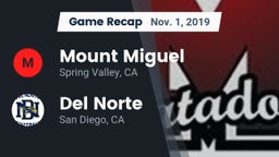 Recap: Mount Miguel  vs. Del Norte  2019