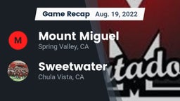 Recap: Mount Miguel  vs. Sweetwater  2022