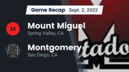 Recap: Mount Miguel  vs. Montgomery  2022