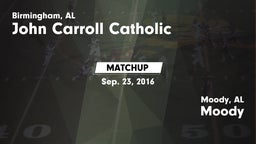 Matchup: Carroll Catholic vs. Moody  2016
