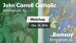 Matchup: Carroll Catholic vs. Ramsay  2016