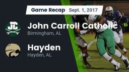 Recap: John Carroll Catholic  vs. Hayden  2017