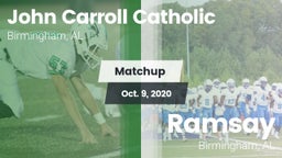 Matchup: Carroll Catholic vs. Ramsay  2020
