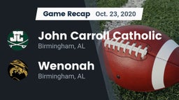 Recap: John Carroll Catholic  vs. Wenonah  2020