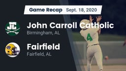 Recap: John Carroll Catholic  vs. Fairfield  2020