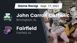 Recap: John Carroll Catholic  vs. Fairfield  2021