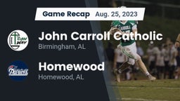Recap: John Carroll Catholic  vs. Homewood  2023