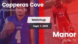 Matchup: Copperas Cove High vs. Manor  2018