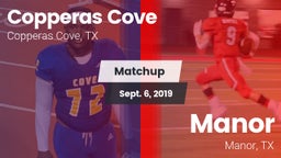 Matchup: Copperas Cove High vs. Manor  2019