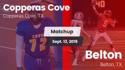 Matchup: Copperas Cove High vs. Belton  2019
