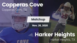 Matchup: Copperas Cove High vs. Harker Heights  2020